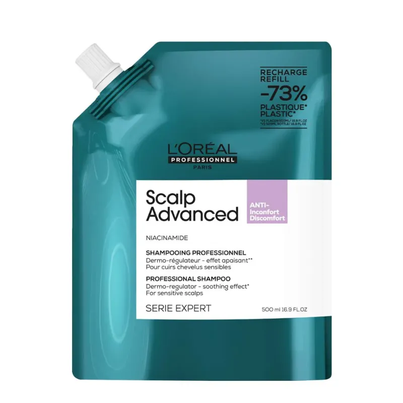 L'Oréal Professionnel Scalp Advanced Anti-Discomfort Shampoo Refill BAG 500 ml
