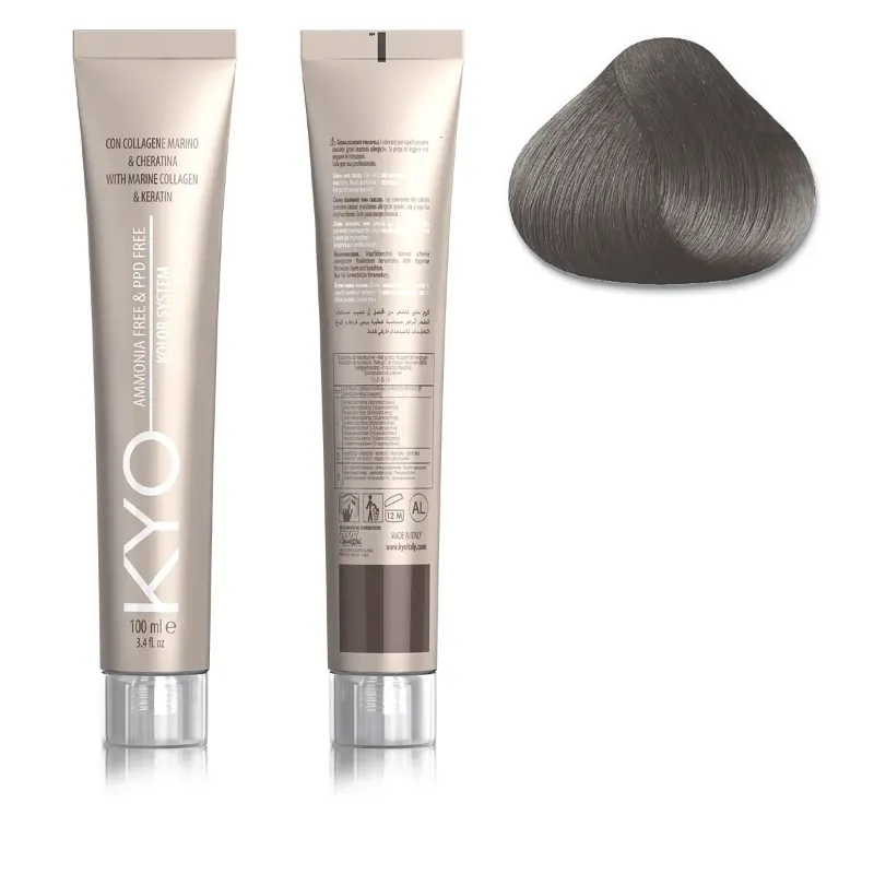 KYO KOLOR AMMONIA & PPD FREE 8.1 Biondo Chiaro Cenere 100 ml