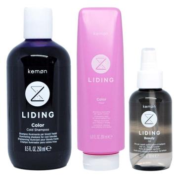 Kemon Liding Color Cold Shampoo 250 ml + Mask 200 ml + Beauty Oil 100 ml