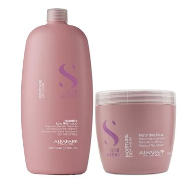Alfaparf Semi di lino Moisture Nutritive low shampoo 1000 ml + mask 500 ml