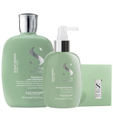 Alfaparf Semi di Lino Scalp Renew Energizing  Low Shampoo 250 ml + Tonic 125 ml + Lotion 12x10 ml