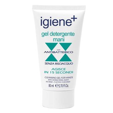 Igiene+ Gel Igienizzante Mani Detergente Antibatterico Senza Risciacquo, 80ml