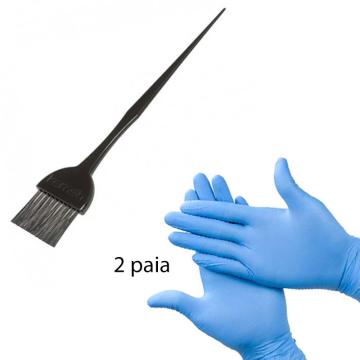 Pennello professionale + 2 paia guanti monouso in nitrile