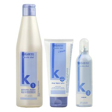 Salerm Keratin Shot Shampoo Mantenimento 500 ml + Deep Impact Plus Mask 200 ml + Siero 100 ml
