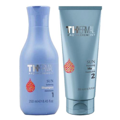 Emsibeth Thermal Sun 1 Shampoo Addolcente 250 ml +  Emsibeth Thermal Sun 2 Maschera Restitutiva 200 ml + OMAGGIO