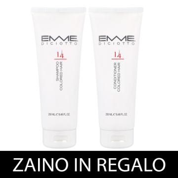 Emmediciotto 14 Colored Hair Shampoo 250 ml + Conditioner 250 ml + zaino omaggio