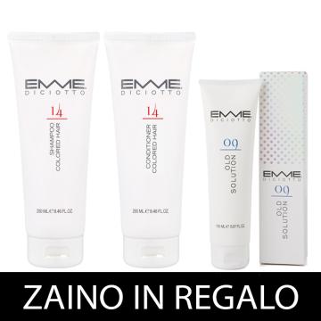 Emmediciotto 14 Colored Hair Shampoo 250 ml + Conditioner 250 ml + Old Solution 150 ml + zaino omaggio