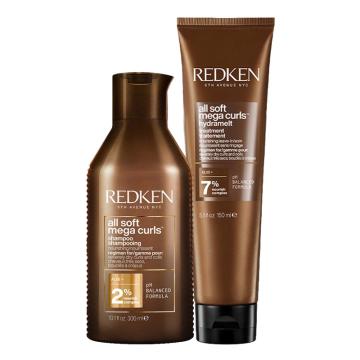Redken All Soft Mega Curls Shampoo 300 ml + Hydramelt 150 ml