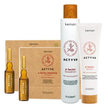 Kit Kemon Actyva P Factor Shampoo 250 ml + Scalp 150 ml + Intensive Lotion 24x6 ml