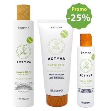 Kemon Actyva Nuova Fibra Shampoo 250 ml + Mask 200 ml + Cream 125 ml