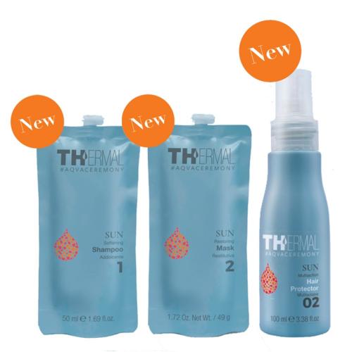 Emsibeth Thermal Sun 1 Shampoo Addolcente 50 ml+ 2 Maschera Restitutiva 50 ml+02 Spray Protettivo Multiazione 100 ml