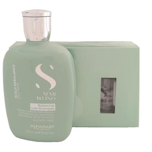 Alfaparf Semi di Lino Scalp Rebalance Balancing Low Shampoo 250 ml + Energizing Lotion 12x10 ml