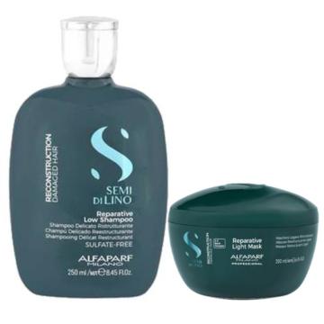 Alfaparf Semi di Lino Reconstruction Reparative low shampoo 250 ml + Light mask 200 ml