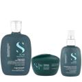 Alfaparf Semi di Lino Reconstruction Reparative low shampoo 250 ml + Light mask 200 ml +  Anti-breakage daily fluid 125ml