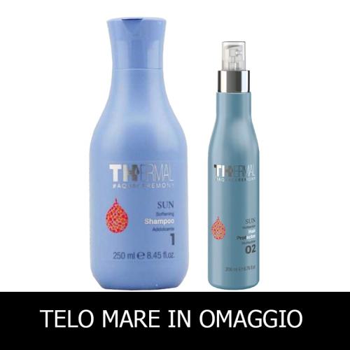 Emsibeth Thermal Sun 1 Shampoo Addolcente 250 ml + Emsibeth Thermal Sun 02 Spray Protettivo Capelli Multiazione 200 ml + OMAGGIO