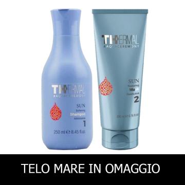 Emsibeth Thermal Sun 1 Shampoo Addolcente 250 ml +  Emsibeth Thermal Sun 2 Maschera Restitutiva 200 ml + OMAGGIO