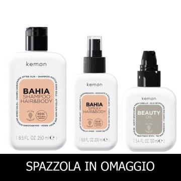 Kemon HairCare Bahia Shampoo Hair & Body 250 ml + Spray 200 ml + Beauty Oil 100 ml + + SPAZZOLA IN OMAGGIO