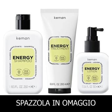 Kemon HairCare Energy Shampoo 250 ml + Treatment 200 ml + Lotion 100 ml + SPAZZOLA IN OMAGGIO