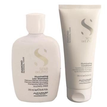 Kit Alfaparf Semi di lino Diamond Illuminating low shampoo 250 ml + conditioner 200 ml