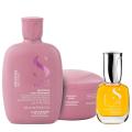 Kit Alfaparf Semi di lino Moisture Nutritive shampoo 250 ml + mask 200 ml + Cristalli Liquidi 15 ml
