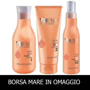 New Emsibeth Thermal Sun 1 Shampoo Addolcente 250 ml+ 2 Maschera Restitutiva 200 ml+02 Spray Protettivo Multiazione 200 ml + OMAGGIO