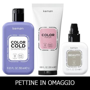 Kemon Liding Hair Care Cold Shampoo 250 ml + Mask 200 ml + Beauty Oil 100 ml + SPAZZOLA IN OMAGGIO